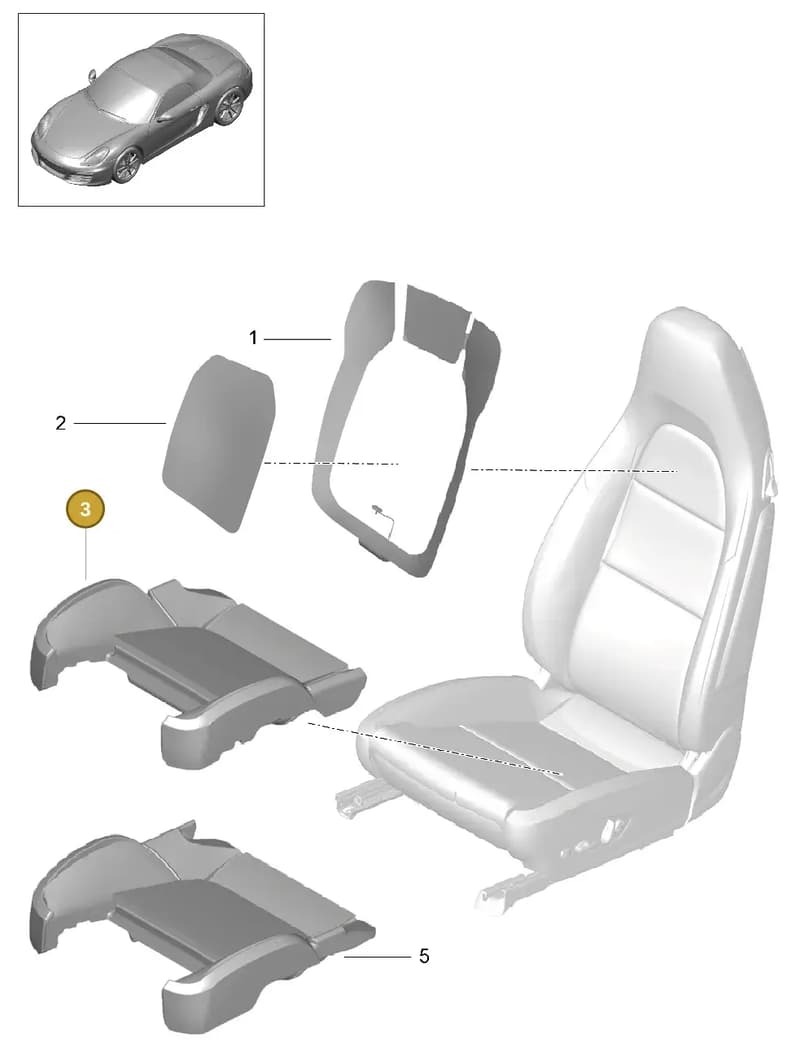 99165312503 — Porsche Boxster (2012-2016) diagram p39817012, position 3