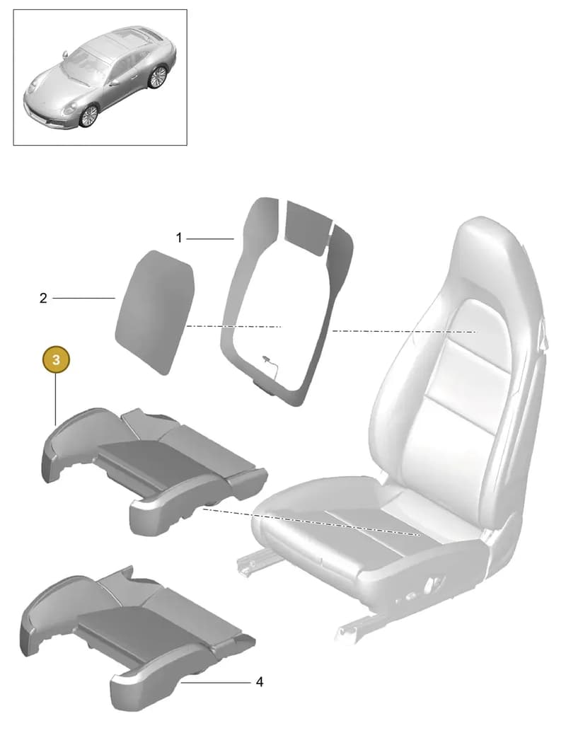 99165312503 — Porsche 911 (2016-2019) diagram p47817018, position 3
