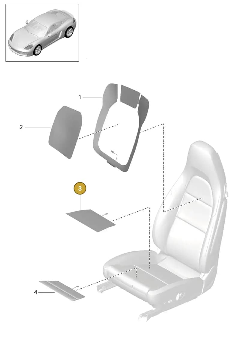 99165312503 — Porsche Cayman (2016-2019) diagram p50817012, position 3