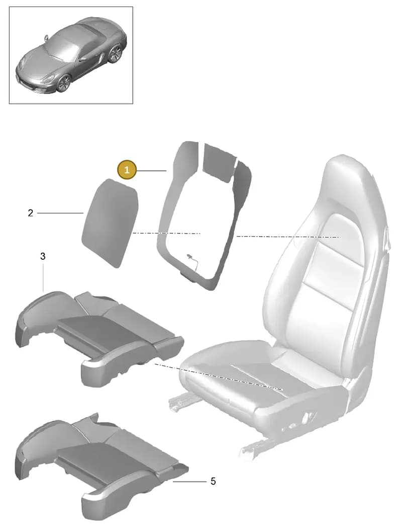 99165312602 — Porsche Boxster (2012-2016) diagram p39817012, position 1