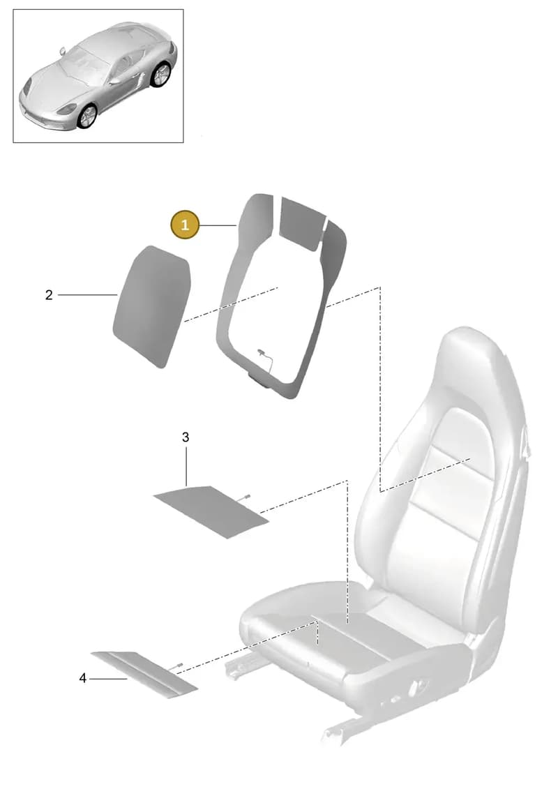 99165312602 — Porsche Cayman (2016-2019) diagram p50817012, position 1