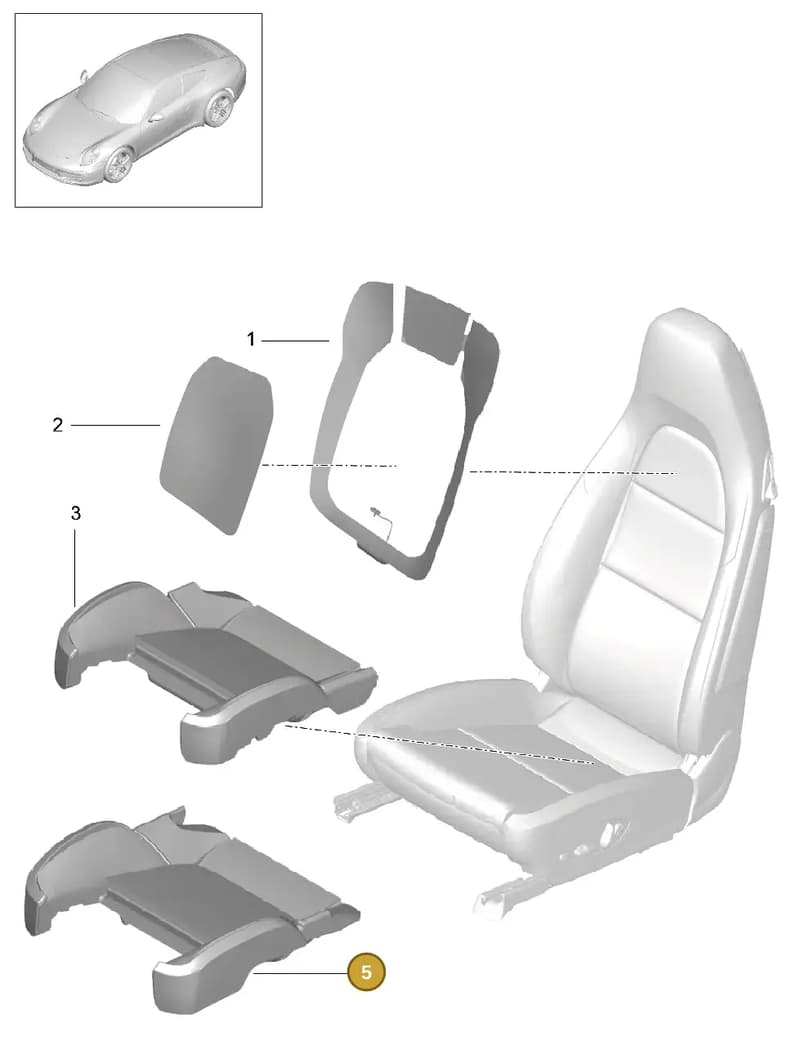 99165313503 — Porsche 991 Carrera 4 (2011-2016) diagram p38817018, position 5