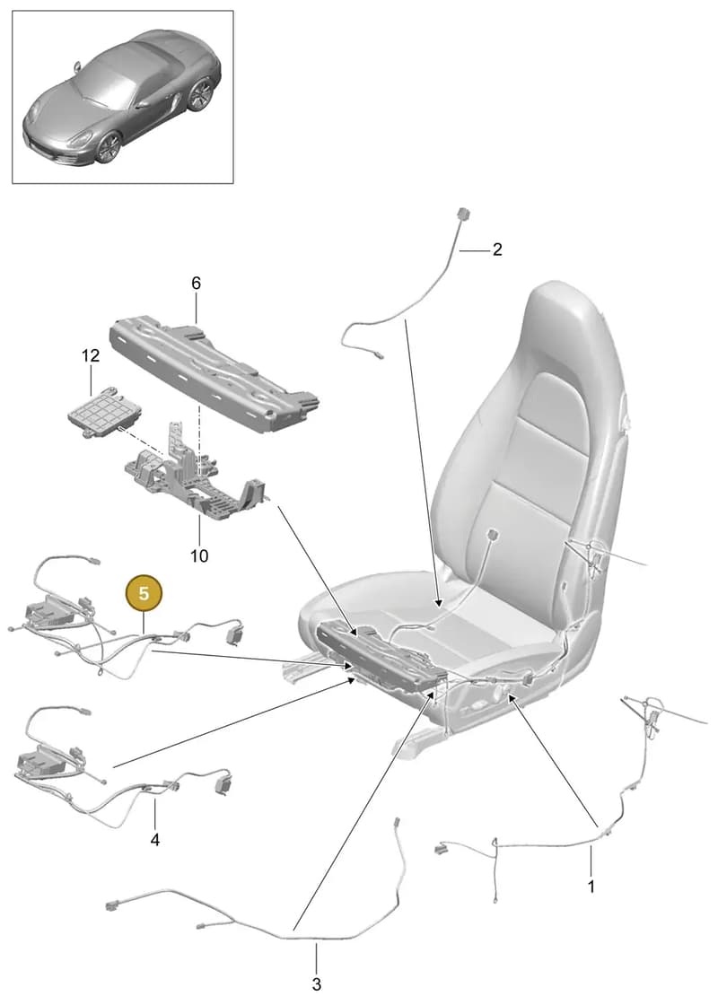 99165313503 — Porsche Boxster (2012-2016) diagram p39817010, position 5