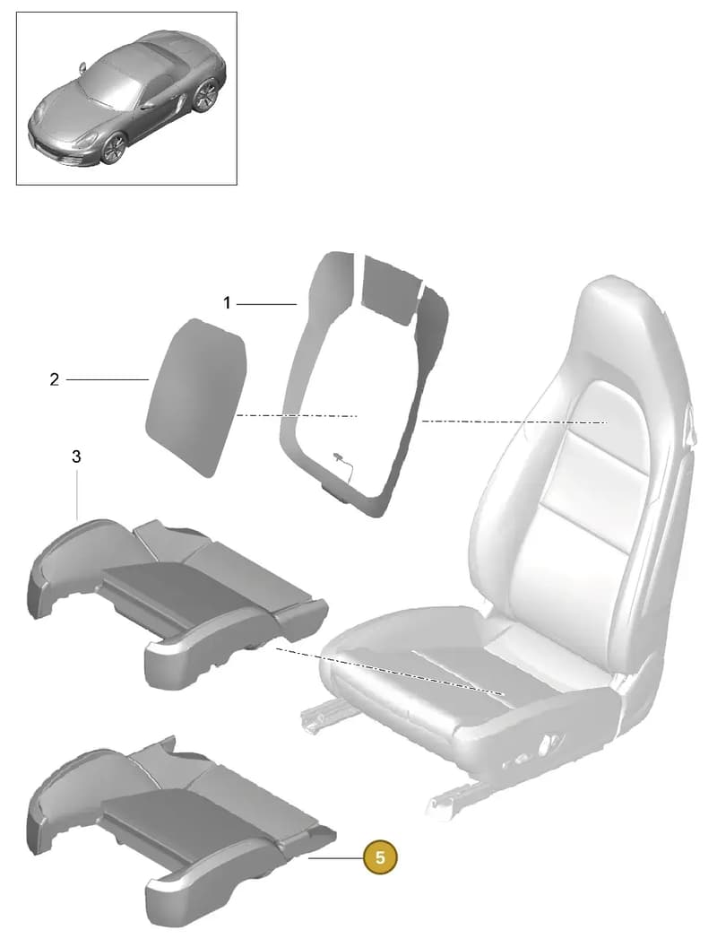 99165313503 — Porsche Boxster (2012-2016) diagram p39817012, position 5