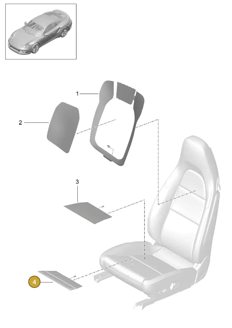 99165313503 — Porsche GT2 RS Clubsport (2013-2020) diagram p42817012, position 4