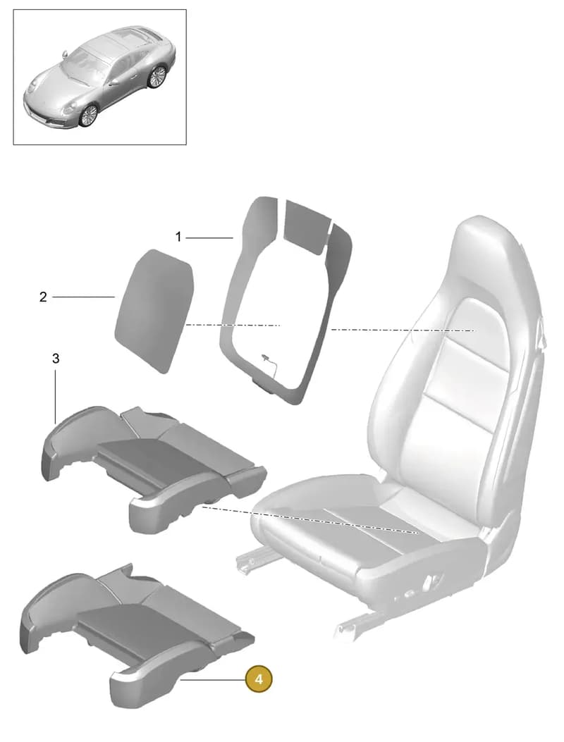 99165313503 — Porsche 911 (2016-2019) diagram p47817018, position 4