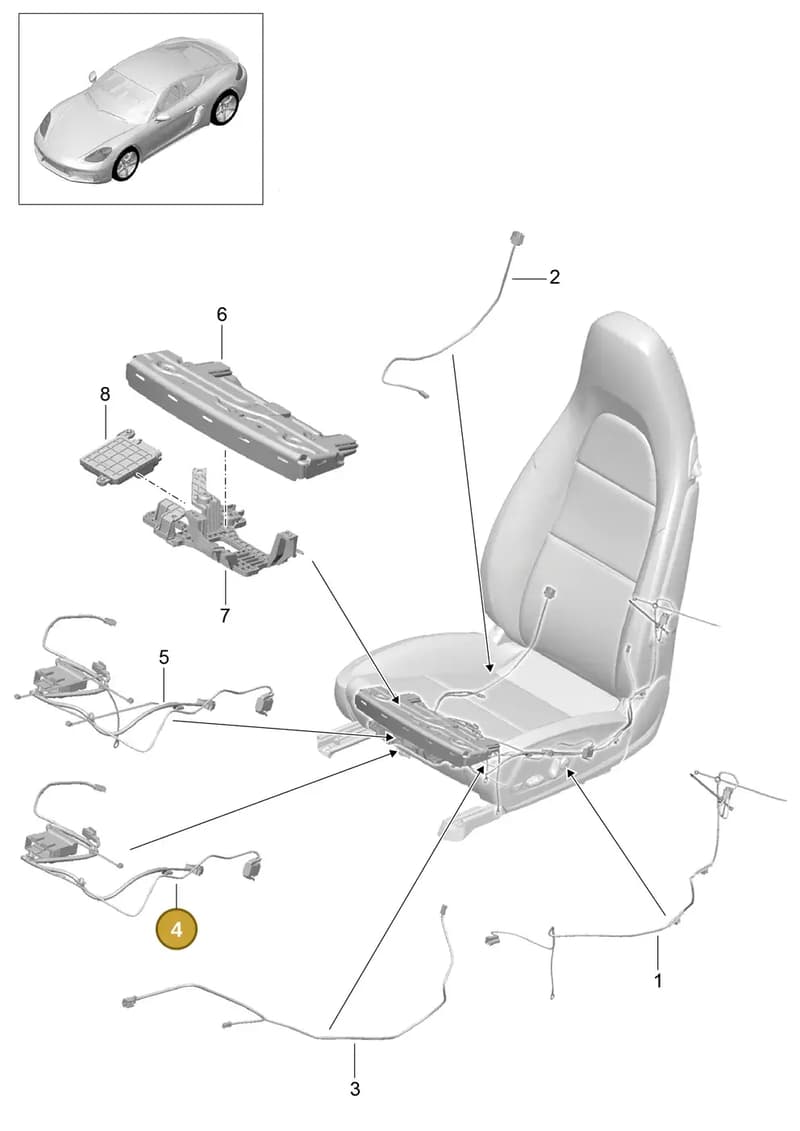 99165313503 — Porsche Cayman (2016-2019) diagram p50817010, position 4