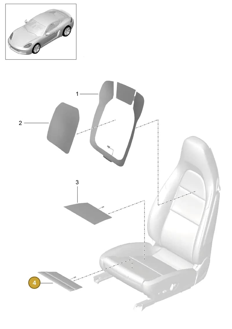 99165313503 — Porsche Cayman (2016-2019) diagram p50817012, position 4