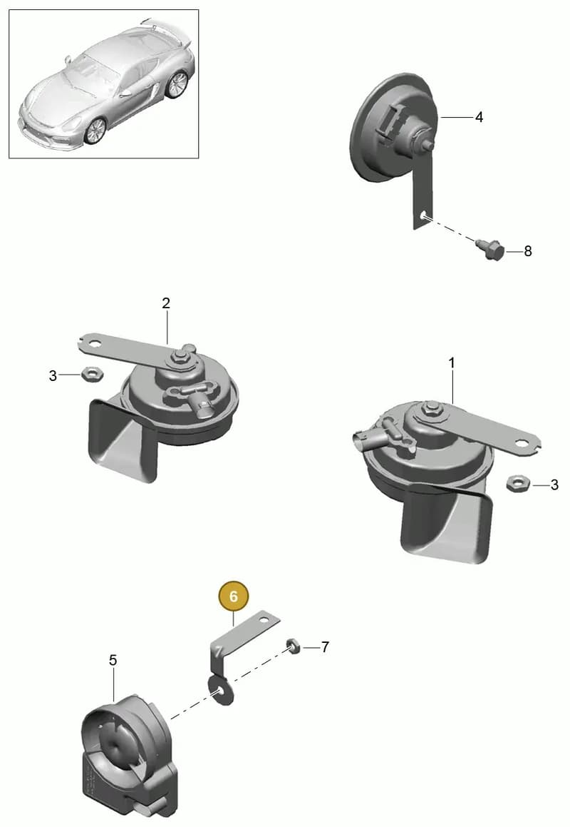99165320181DML — Porsche Cayman GT4 (2015-2016) diagram p45903000, position 6