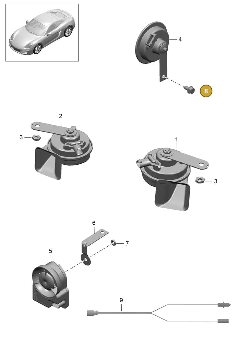 99165324102 — Porsche Cayman (2013-2016) diagram p40903000, position 8