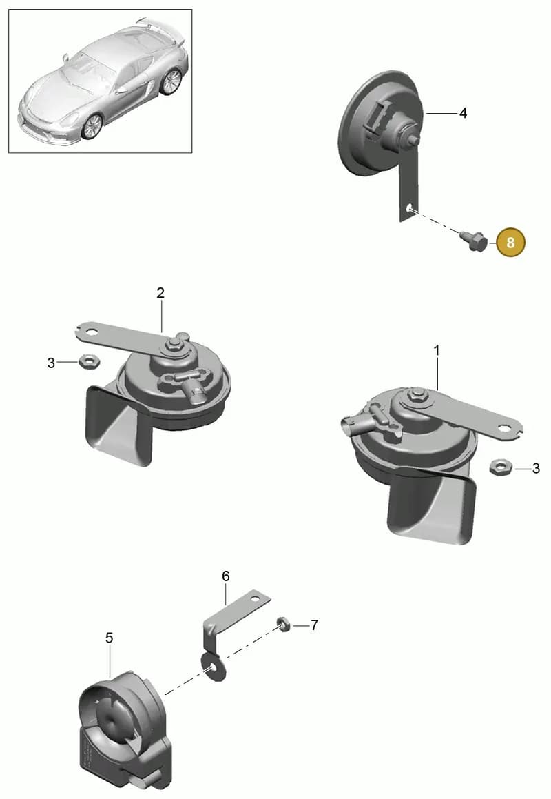99165324102 — Porsche Cayman GT4 (2015-2016) diagram p45903000, position 8