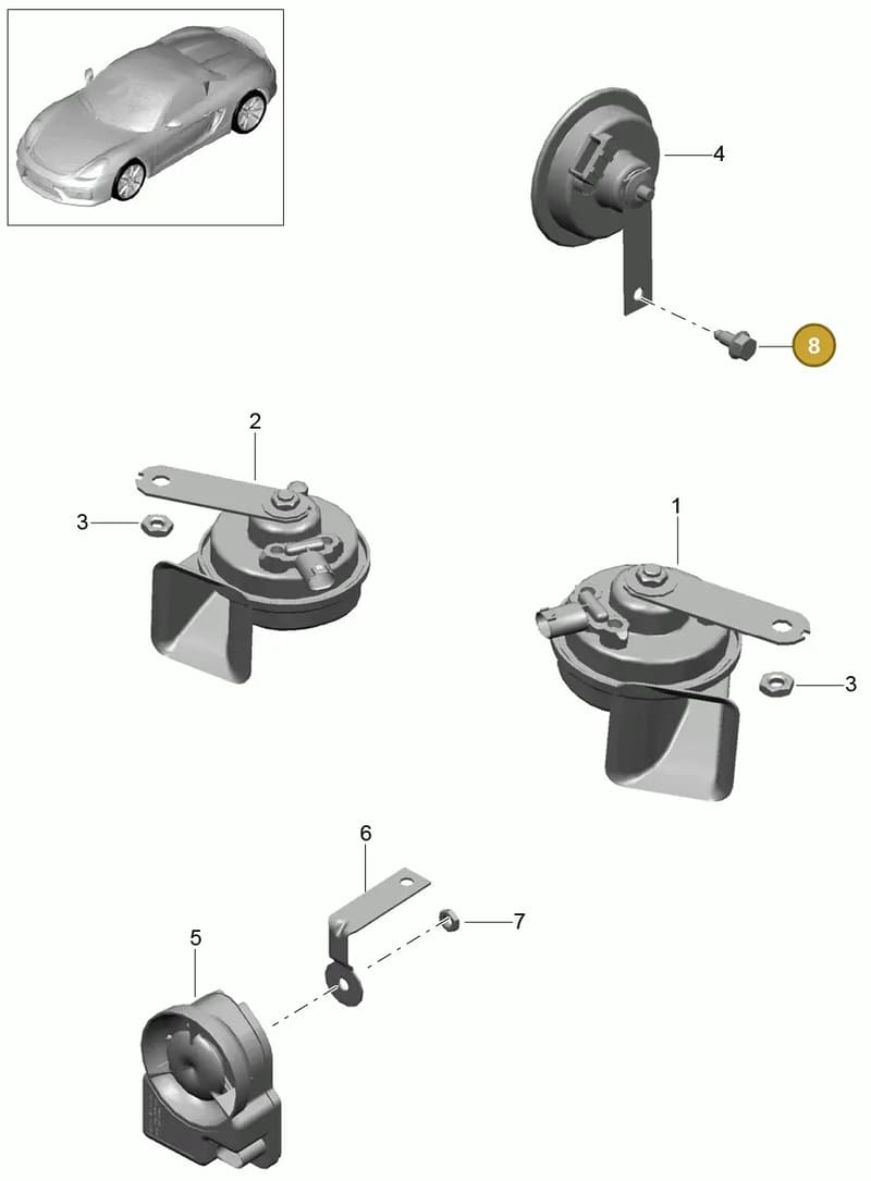 99165324102 — Porsche Boxster Spyder (2015-2016) diagram p46903000, position 8