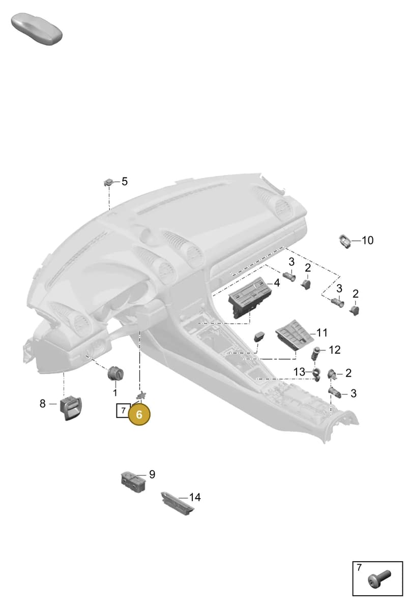 99165324102 — Porsche Boxster Spyder (2019-2020) diagram p55903050, position 6