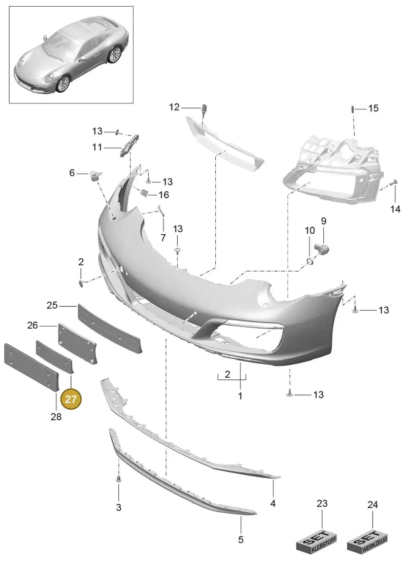 99170105119OK1 — Porsche 911 (2016-2019) diagram p47802000, position 27