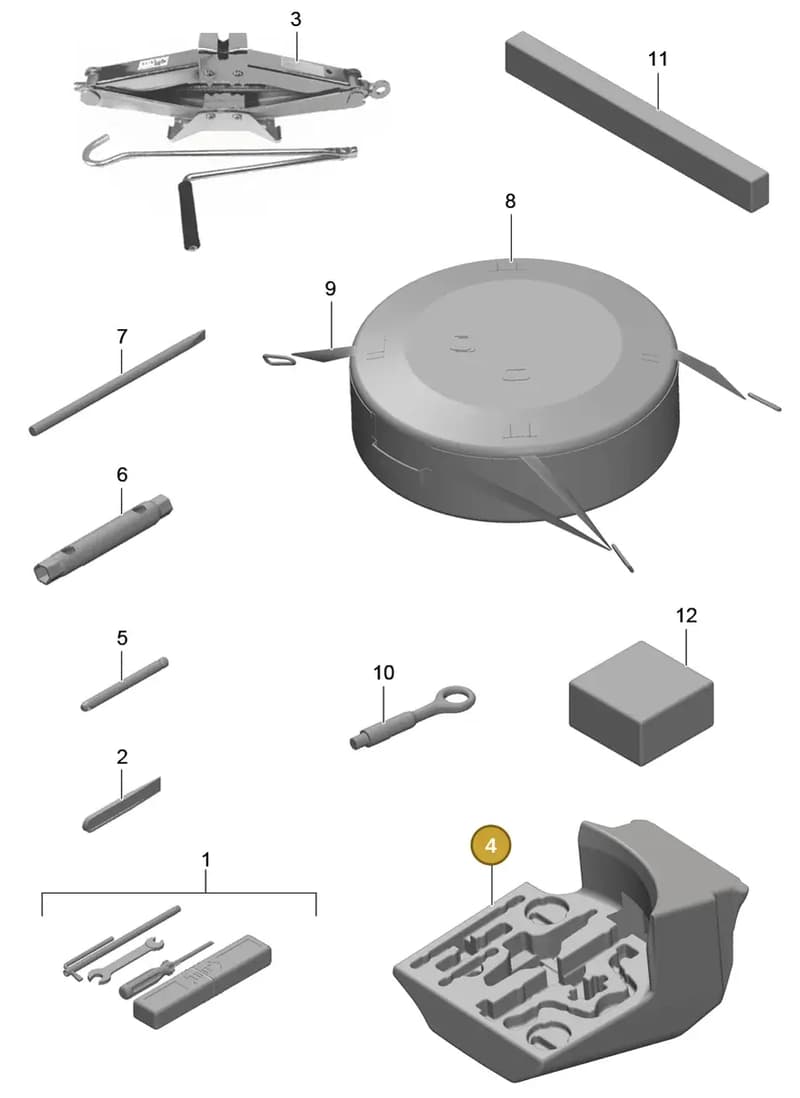 99172210100 — Porsche 991 Carrera 4 (2011-2016) diagram p38001000, position 4