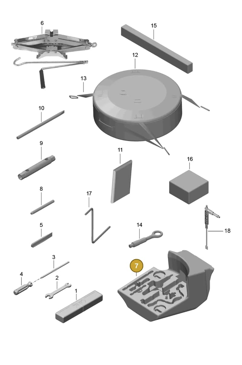 99172210100 — Porsche 911 (2016-2019) diagram p47001000, position 7