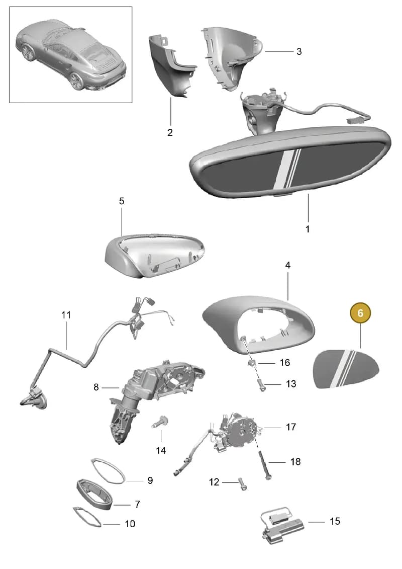 99173103506 — Porsche 911 (2013-2020) diagram p42809050, position 6