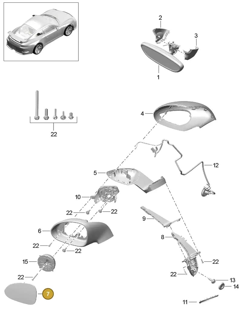 99173104503 — Porsche 911 (2013-2020) diagram p41809050, position 7