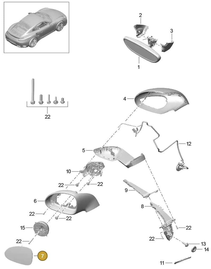 99173104503 — Porsche GT2 RS Clubsport (2013-2020) diagram p42809060, position 7