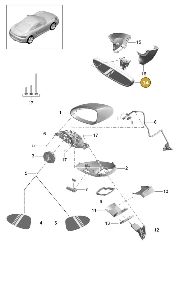 991731511044PK — Porsche Cayman (2016-) diagram p50809050, position 14