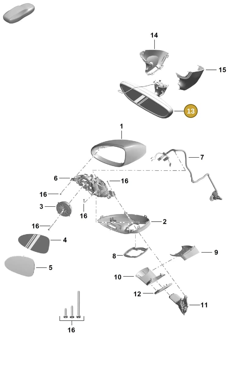 991731511044PK — Porsche Boxster Spyder (2019-) diagram p54809520, position 13