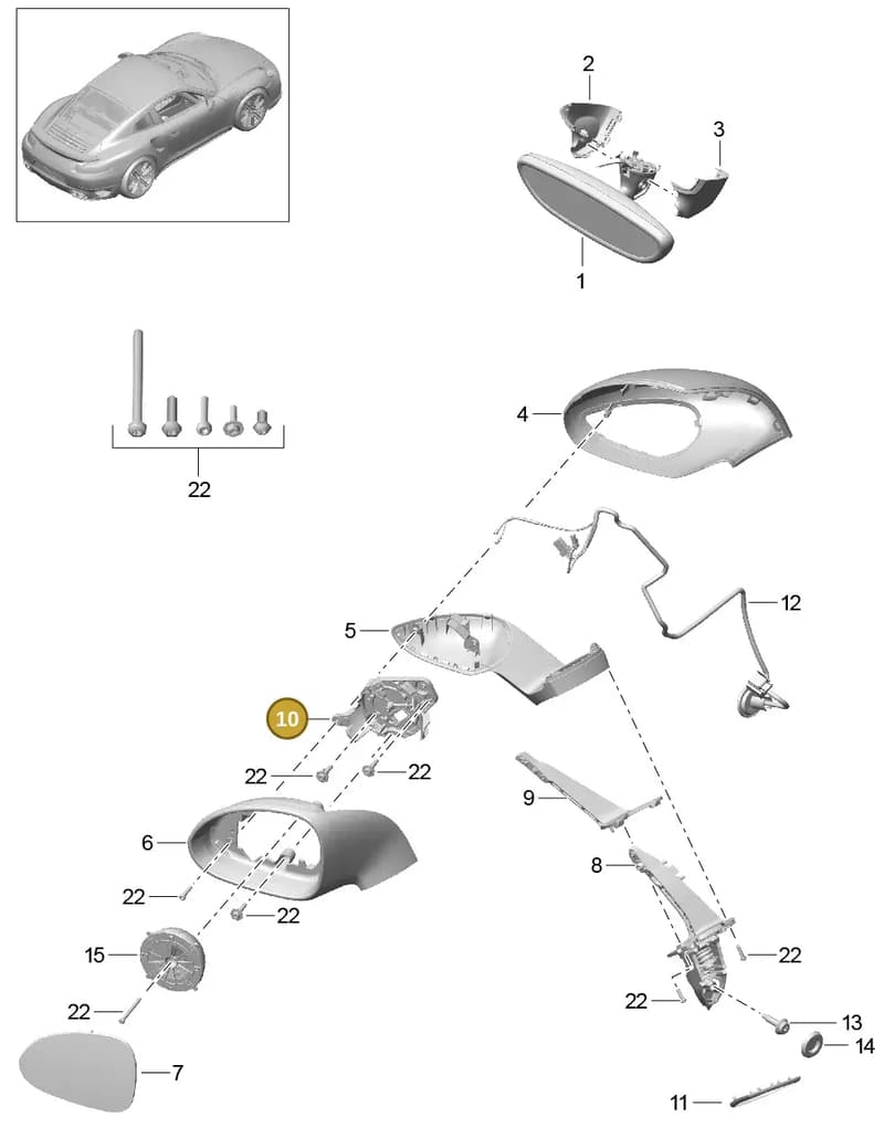 99173151900 — Porsche GT2 RS Clubsport (2013-2020) diagram p42809060, position 10