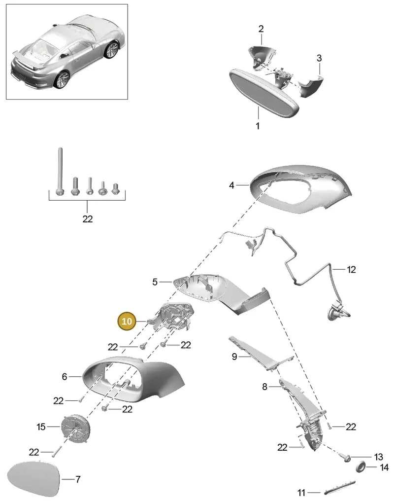 99173151901 — Porsche 911 (2013-2020) diagram p41809050, position 10