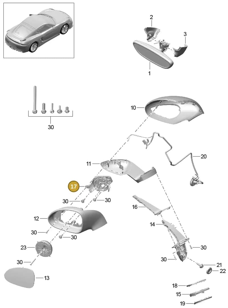 99173152000 — Porsche Cayman GT4 (2015-2016) diagram p45809050, position 17