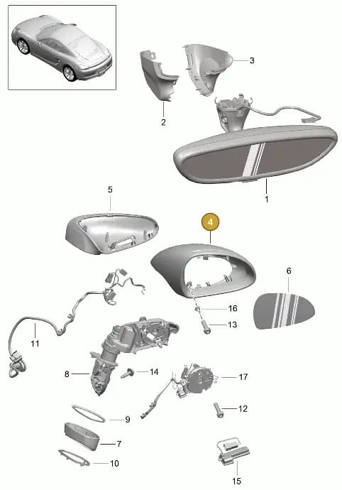 99173161901G2L — Porsche Cayman (2013-2016) diagram p40809050, position 4