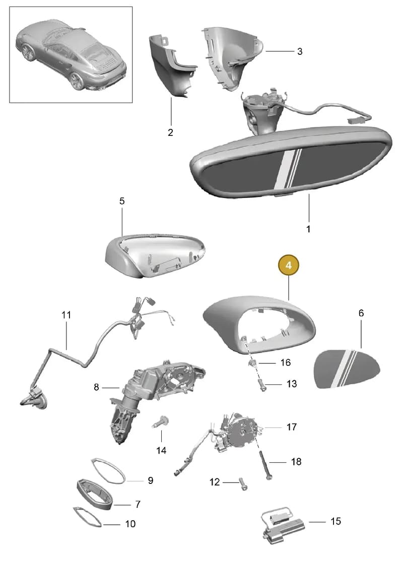 99173161901G2L — Porsche 911 (2013-2020) diagram p42809050, position 4