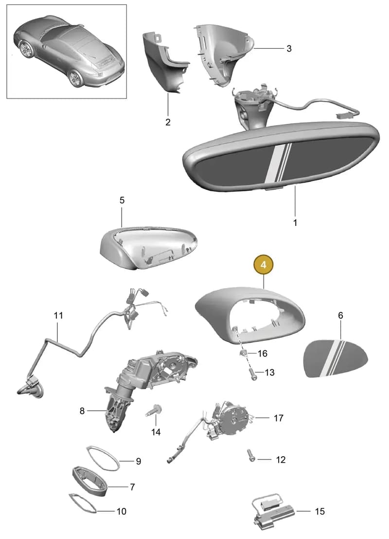 99173162001G2L — Porsche 991 Carrera 4 (2011-2016) diagram p38809050, position 4