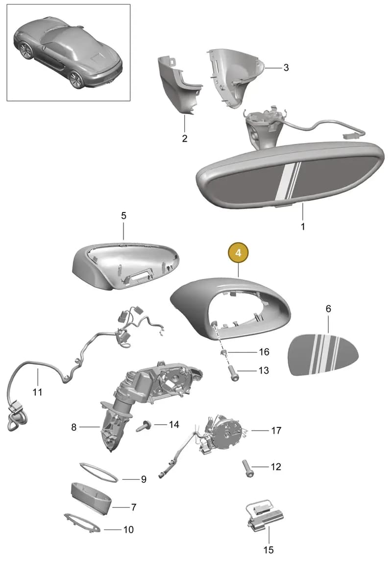 99173162001G2L — Porsche Boxster (2012-2016) diagram p39809050, position 4