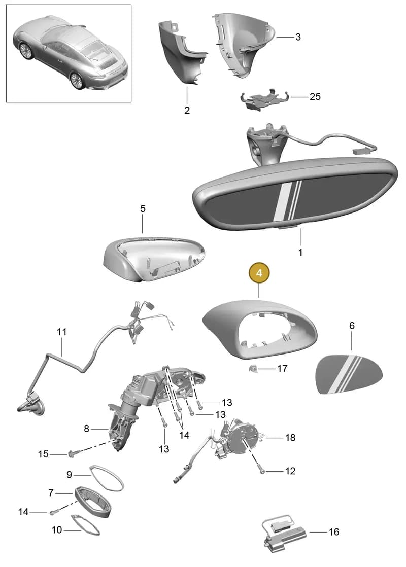 99173162001G2L — Porsche 911 (2016-2019) diagram p47809050, position 4