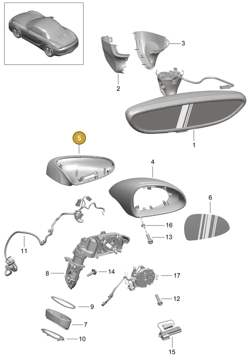 99173172006G2X — Porsche Boxster (2012-2016) diagram p39809050, position 5