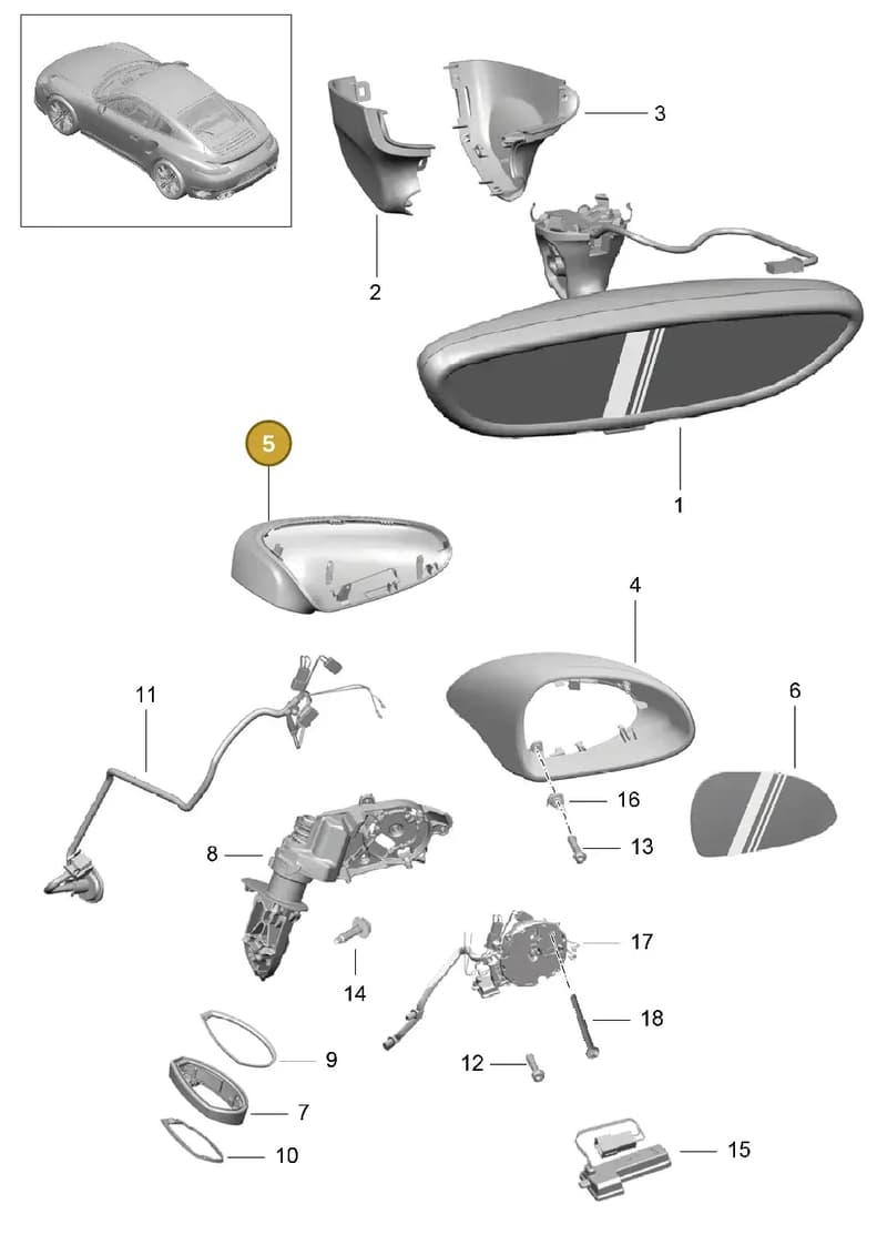 99173172006G2X — Porsche 911 (2013-2020) diagram p42809050, position 5