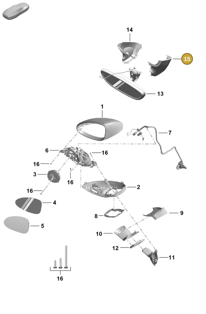 991731812011E0 — Porsche Boxster Spyder (2019-) diagram p54809520, position 15