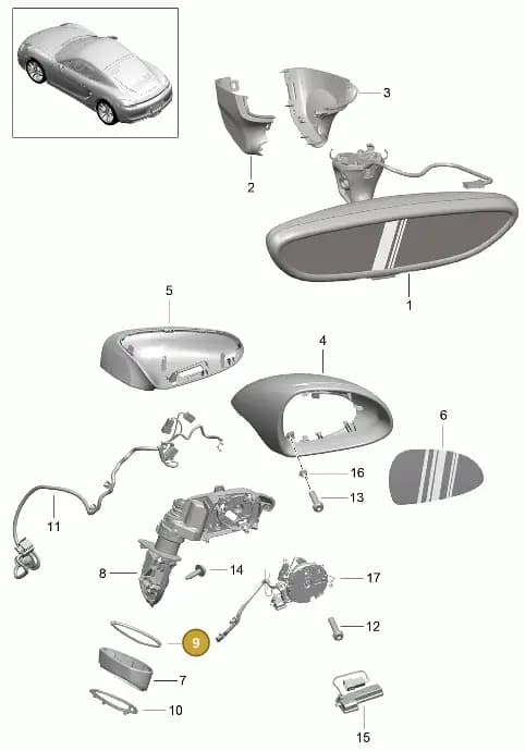 99173182202 — Porsche Cayman (2013-2016) diagram p40809050, position 9