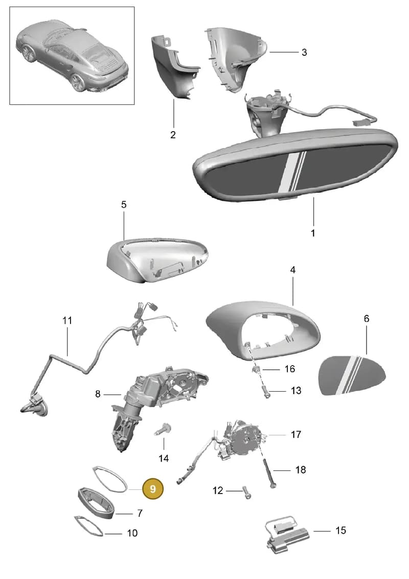 99173182202 — Porsche 911 (2013-2020) diagram p42809050, position 9