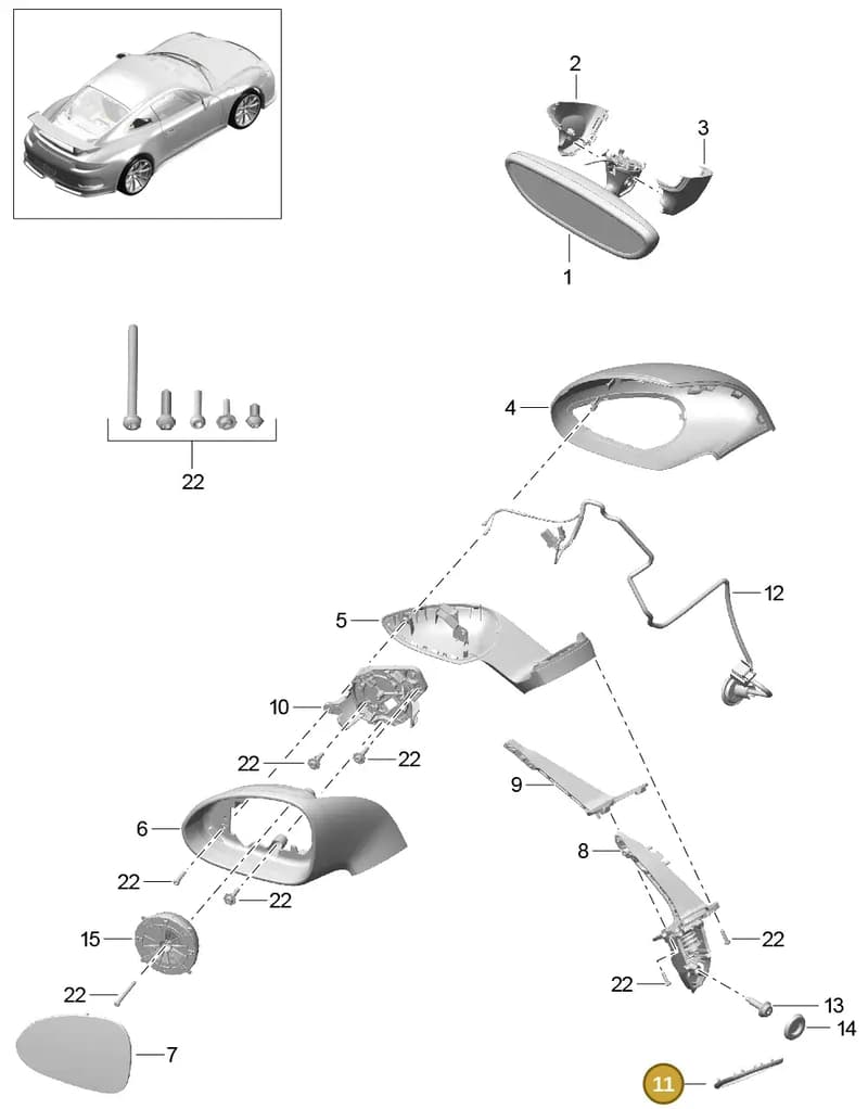 99173183300 — Porsche 911 (2013-2020) diagram p41809050, position 11