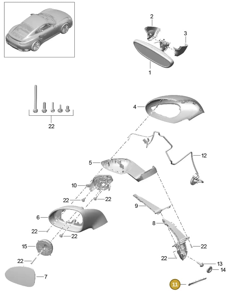 99173183300 — Porsche GT2 RS Clubsport (2013-2020) diagram p42809060, position 11