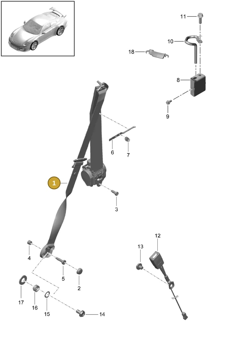 99180303404U01 — Porsche 911 (2013-2020) diagram p41812000, position 1