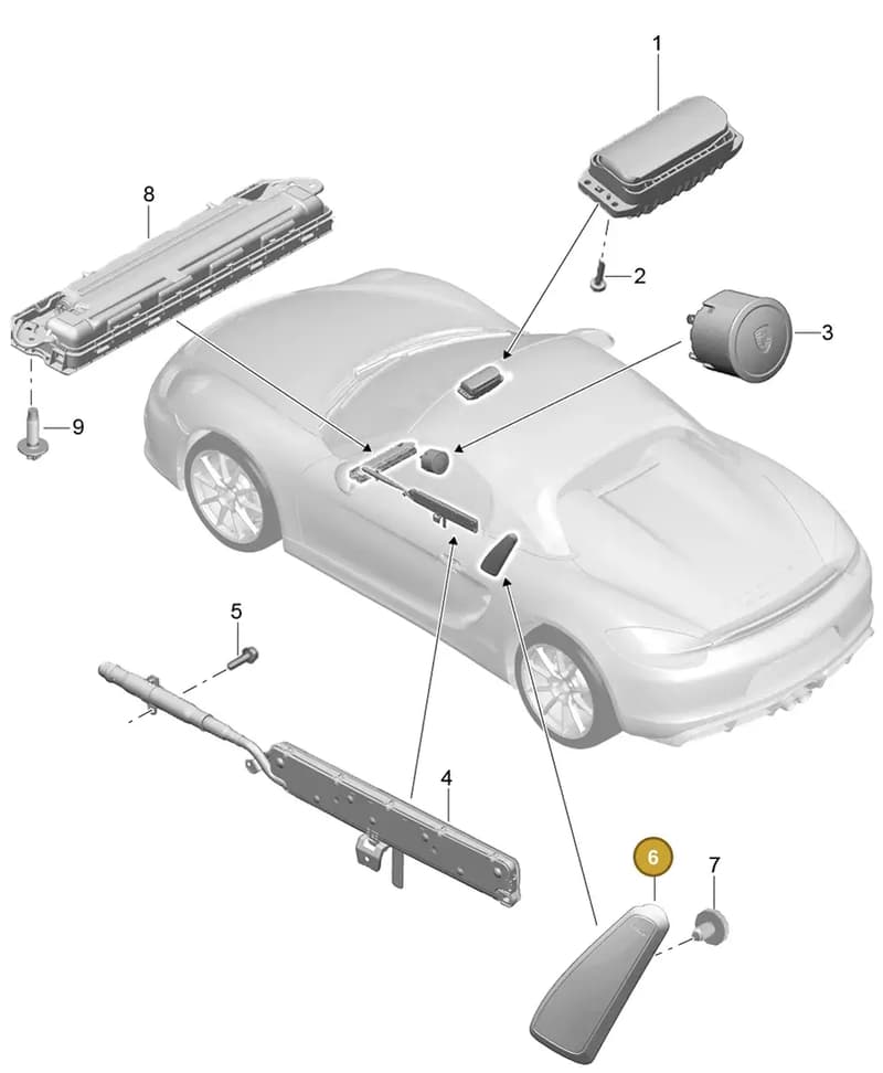 991803081022S0 — Porsche Boxster Spyder (2015-2016) diagram p46812050, position 6