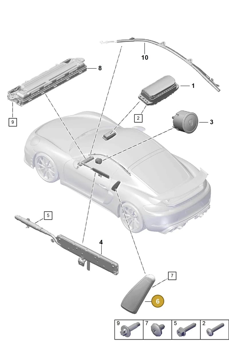 991803081022S0 — Porsche Cayman GT4 (2019-) diagram p55812500, position 6