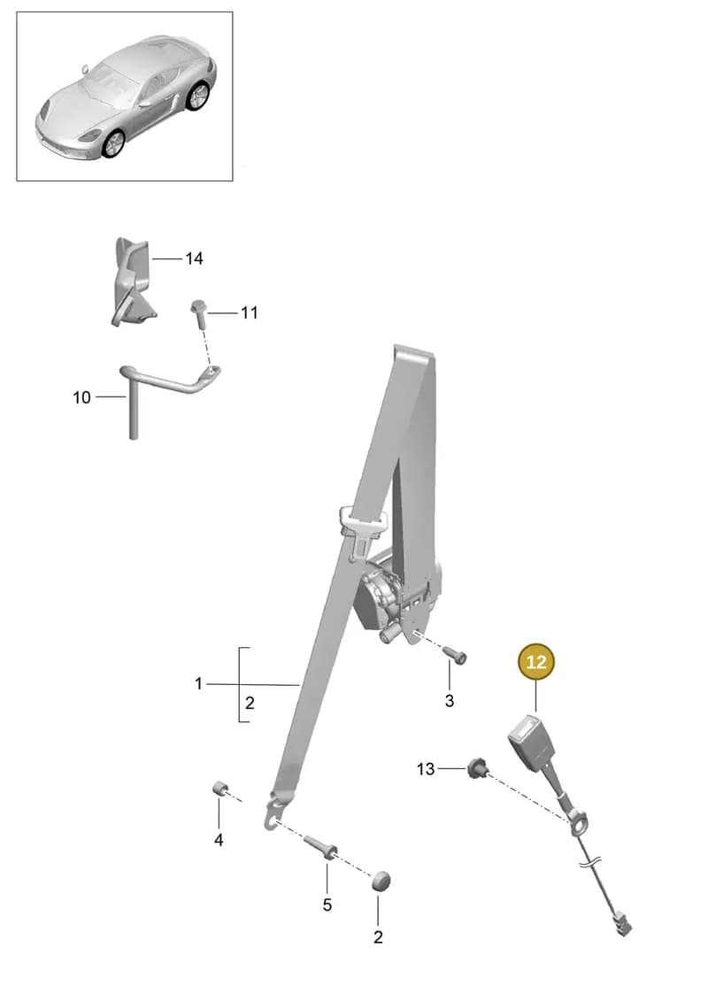 99180318402 — Porsche Cayman (2016-2019) diagram p50812000, position 12