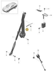 99180318600 Porsche Belt Latch