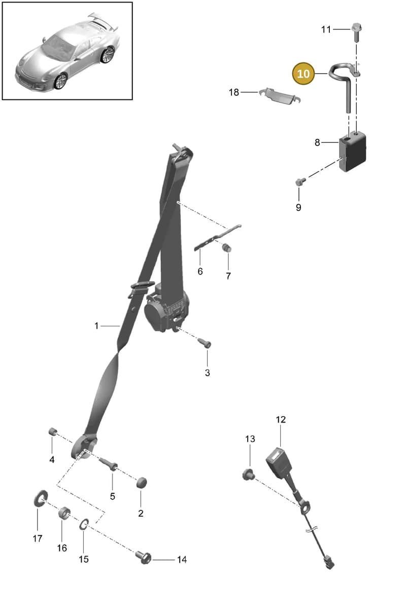 99180381502 — Porsche 911 (2013-2020) diagram p41812000, position 10