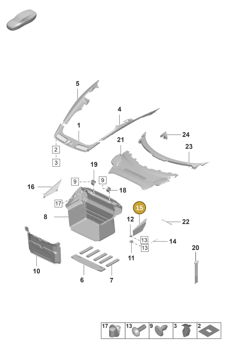 992012549BOK1 — Porsche GT3 RS (2021-) diagram p59807000, position 15