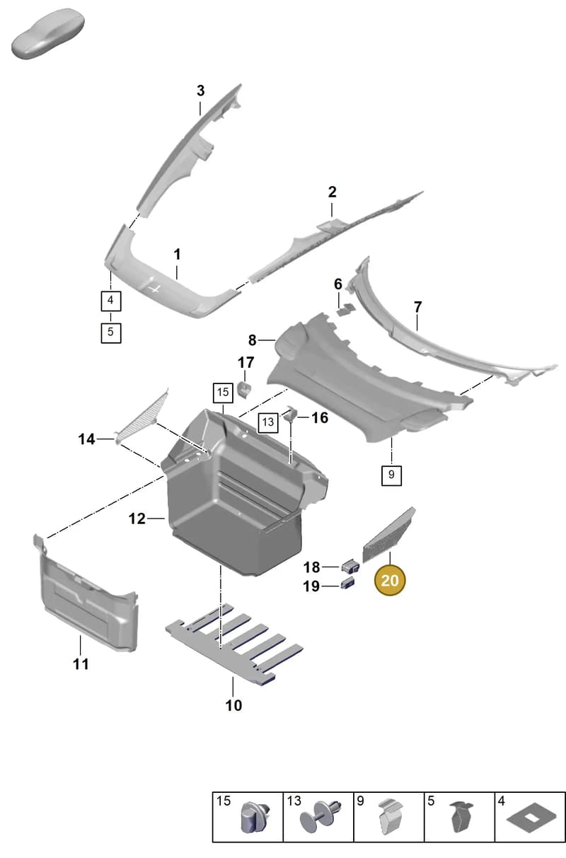 992012549BOK1 — Porsche 992 Carrera Coupe (2024-) diagram p63807000, position 20