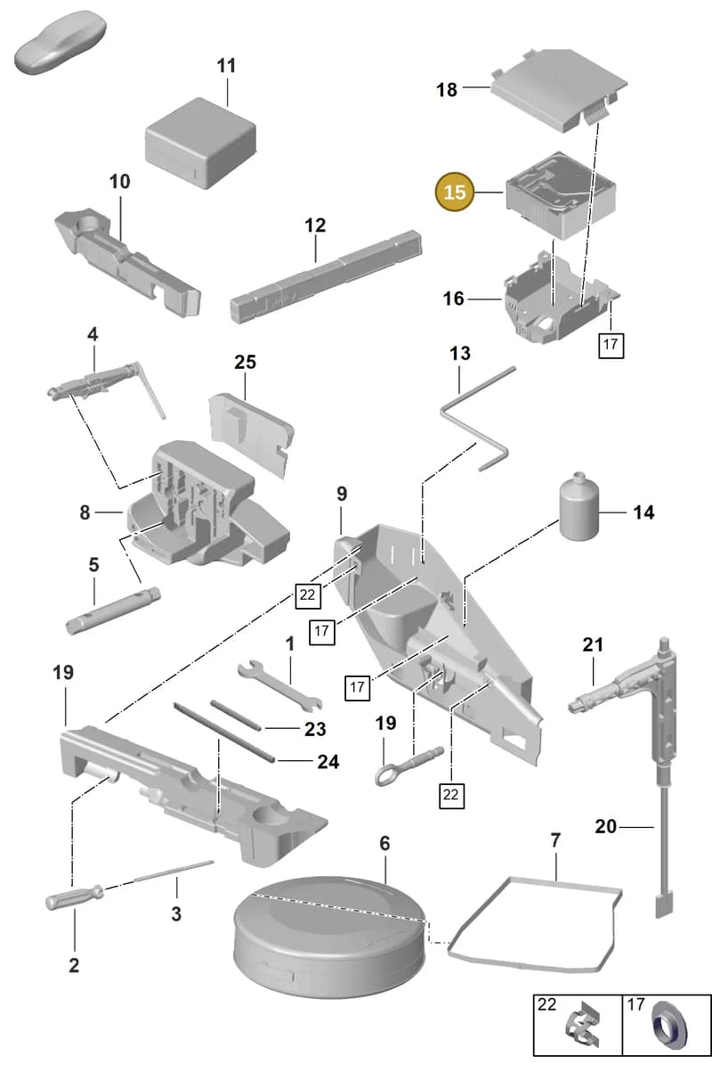 992012615A — Porsche 911 (2024-2025) diagram p63001000, position 15