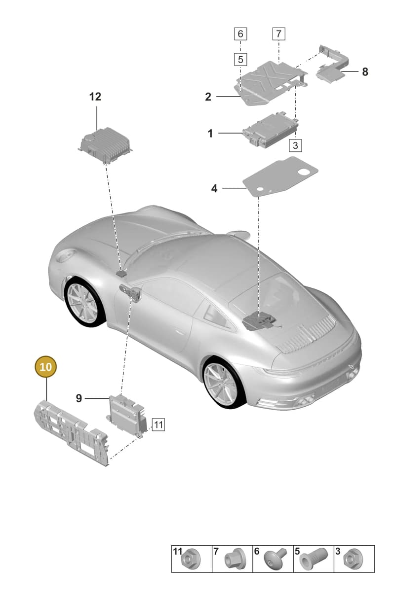 992035251 — Porsche 911 (2018-2024) diagram p53911100, position 10